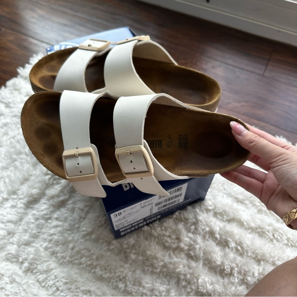Birkenstock Birko-Flor Eggshell Sandals